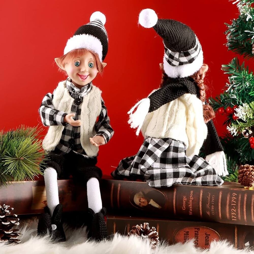 NIB Elves Set Boy and Girl Figurine Ornaments 45cm